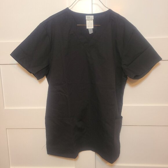 2 pack Black Vital Threads Scrubs Top Size M - Preowned - Picture 1 of 5